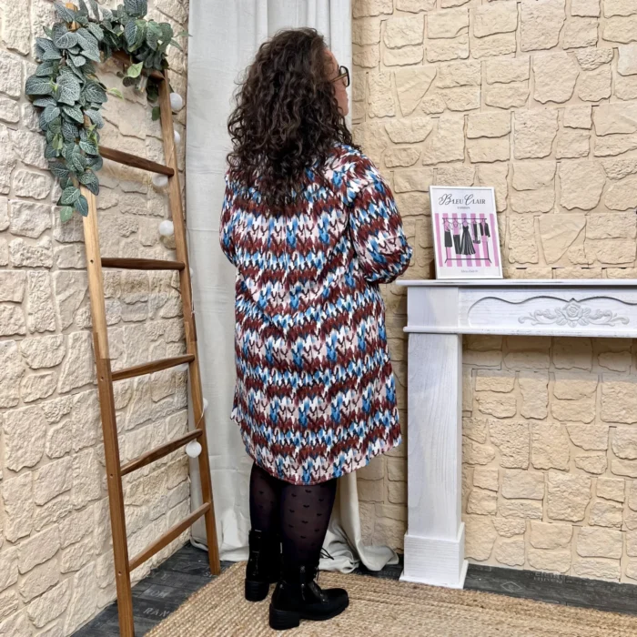 Robe Zig-zag (T40-T48) - bordeaux - 48