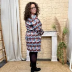 Robe droite Zig-zag (T40-T48) - bordeaux - 48