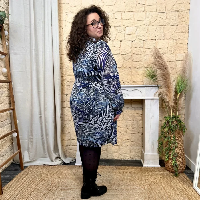 Robe panthère (T40-T48) - marine - 48