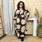 Robe longue (T40-T48) - marron - 48