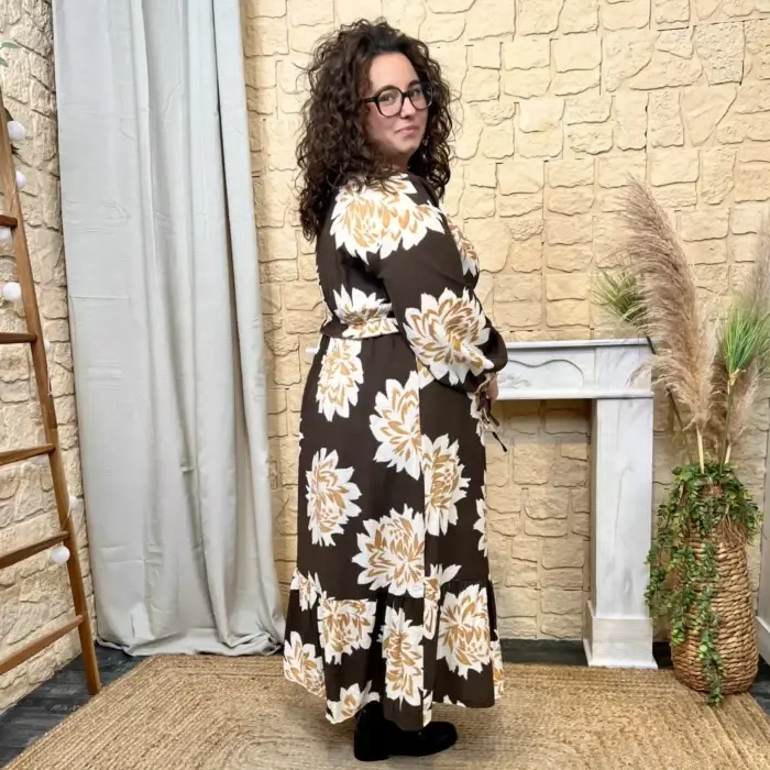 Robe longue (T40-T48) - marron - 48