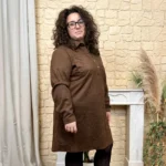 Robe en suédine (T40-T48) - marron - 48