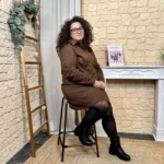 Robe en suédine (T40-T48) - marron - 48