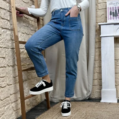 K898 - Jean mom (T36-T44) - denim - 44