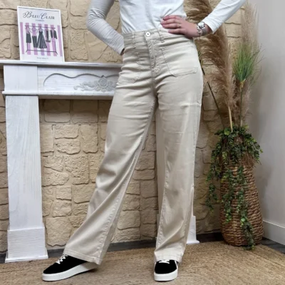 K895 - Jean Voggo Wide (T36-T44) - beige - 44