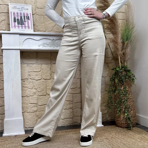 K895 - Jean Voggo Wide (T36-T44) - beige - 44