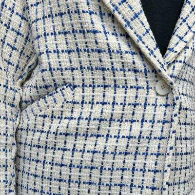 L855 - Veste en tweed (TU) - bleu-royal - taille-unique