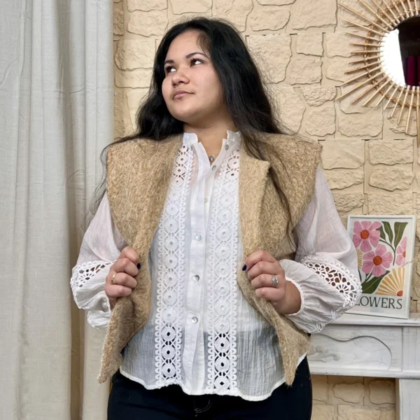 I810 - Gilet sans manches (TU) - camel - taille-unique