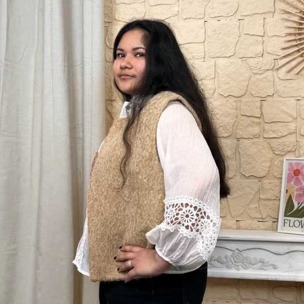 I810 - Gilet sans manches (TU) - camel - taille-unique