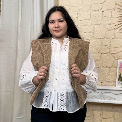 I810 - Gilet sans manches (TU) - camel - taille-unique