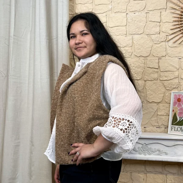 I810 - Gilet sans manches (TU) - camel - taille-unique