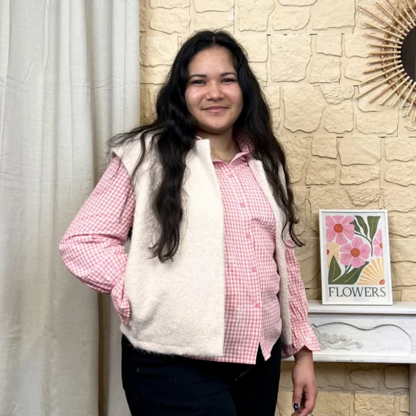 I810 - Gilet sans manches (TU) - ecru - taille-unique