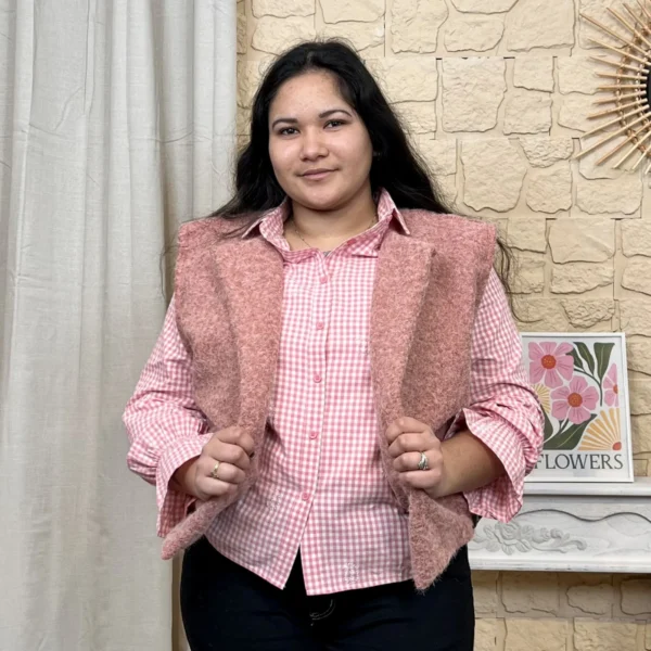 I810 - Gilet sans manches (TU) - vieux-rose - taille-unique