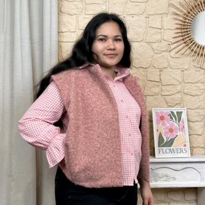 I810 - Gilet sans manches (TU) - vieux-rose - taille-unique