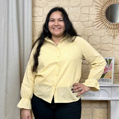 J770- Chemise vichy (T40-T48) - jaune - 48