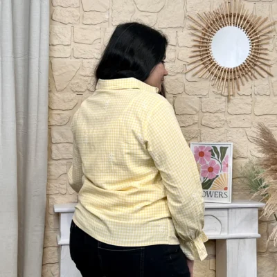 J770- Chemise vichy (T40-T48) - jaune - 48