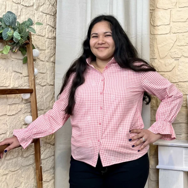 J770- Chemise vichy (T40-T48) - rose - 48