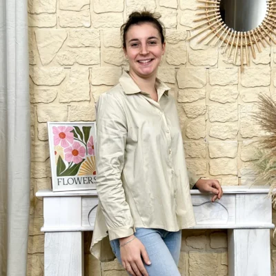 I812 - Chemise unie (TU) - beige - taille-unique