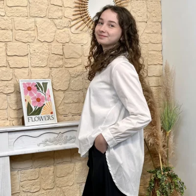 I812 - Chemise unie (TU) - blanc - taille-unique