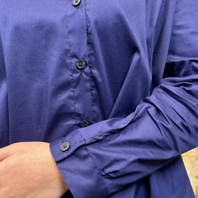 I812 - Chemise unie (TU) - marine - taille-unique