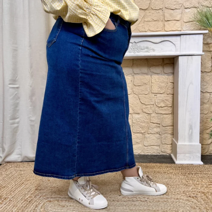 Jupe en jean longue (T42-T50) - denim-fonce - 50