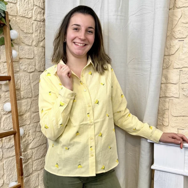 I805 - Chemise Citron (T36-T38) - jaune - 38