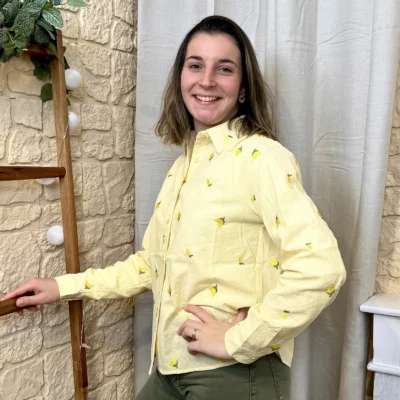 I805 - Chemise Citron (T36-T38) - jaune - 38