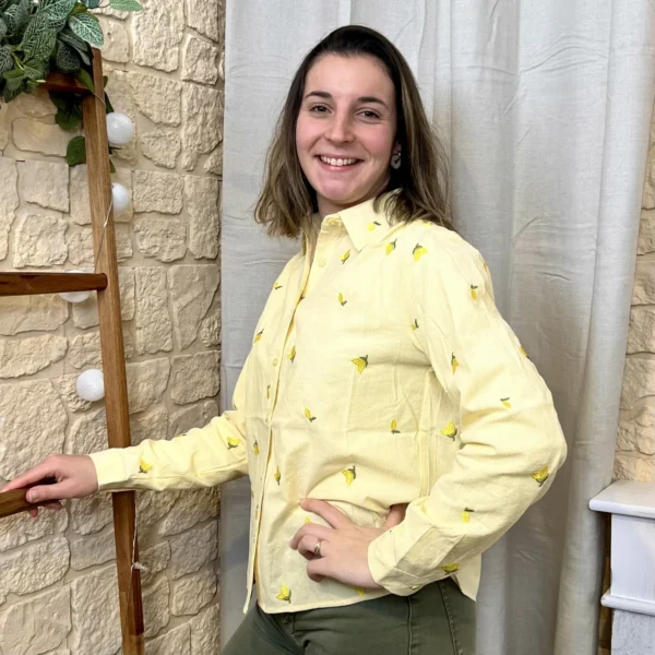 I805 - Chemise Citron (T36-T38) - jaune - 38