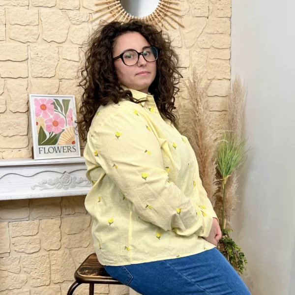 J805 - Chemise Citron (T40-T48) - jaune - 48