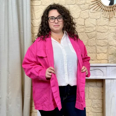 J760 - Veste colorée (GT) - fuchsia - taille-unique-grande-taille