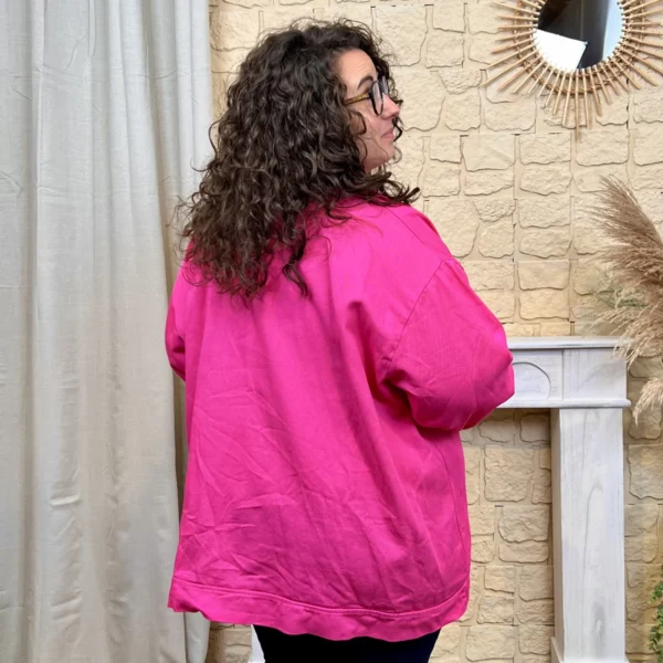 J760 - Veste colorée (GT) - fuchsia - taille-unique-grande-taille