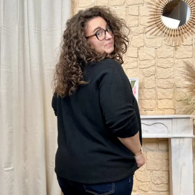 J802 - Pull manche longue (GT) - noir - taille-unique-grande-taille