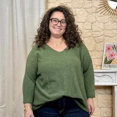 J802 - Pull manche longue (GT) - kaki - taille-unique-grande-taille