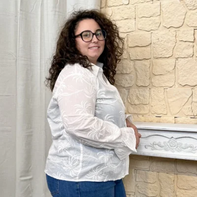 J794 - Chemise Palmier (T40-T48) - blanc - 48