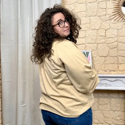 J797 - Sweat uni (GT) - camel - taille-unique-grande-taille