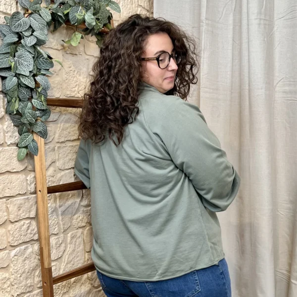 J797 - Sweat uni (GT) - kaki - taille-unique-grande-taille