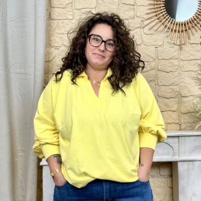 J797 - Sweat uni (GT) - jaune - taille-unique-grande-taille
