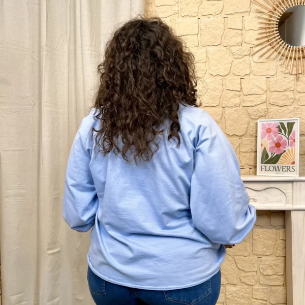 J797 - Sweat uni (GT) - bleu-ciel - taille-unique-grande-taille