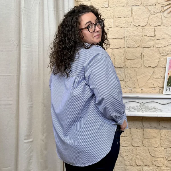 J750 - Chemise rayé (GT) - bleu - taille-unique-grande-taille