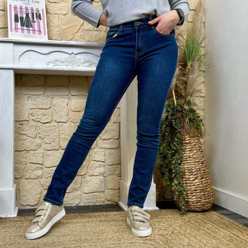 K851- Jean Slim (T36-T44) - denim-fonce - 44