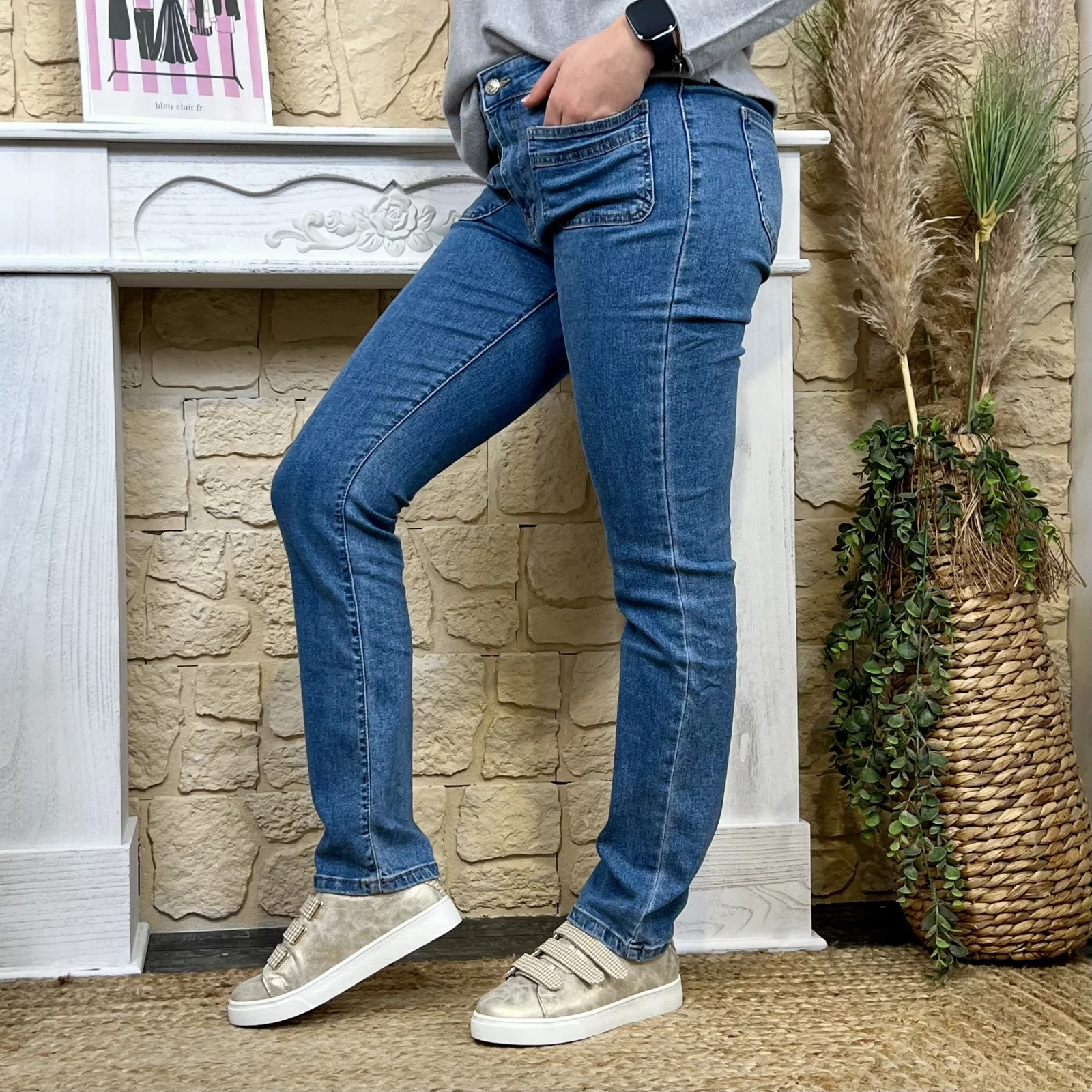 K828 - Jean Droit (T36-T44) - denim - 44