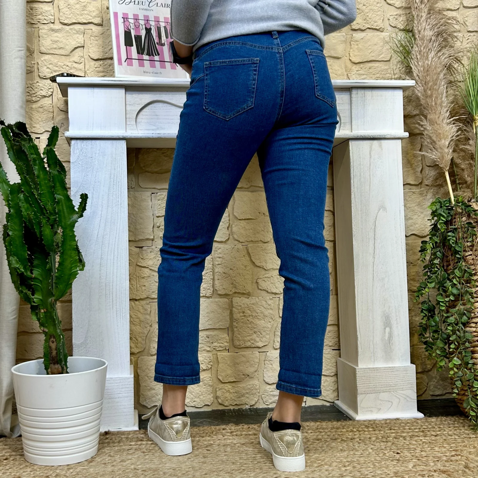 K818 - Jean 7/8ème (T36-T44) - denim - 44
