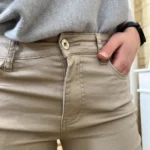Jean 7/8ème femme VOGGO T36 T44 - taupe - 44