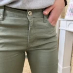 Jean 7/8ème femme VOGGO T36 T44 - kaki - 44
