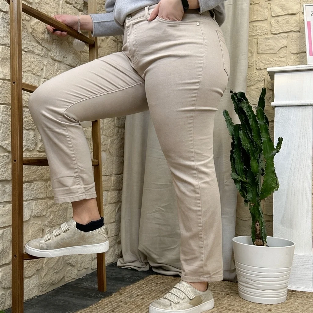 Jean 7/8ème (T42-T50) - beige - 50