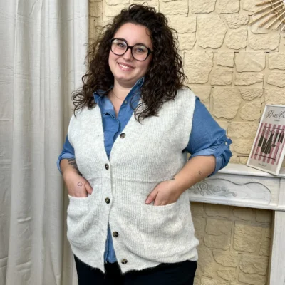 J801-Gilet sans manches (GT) - beige - 48