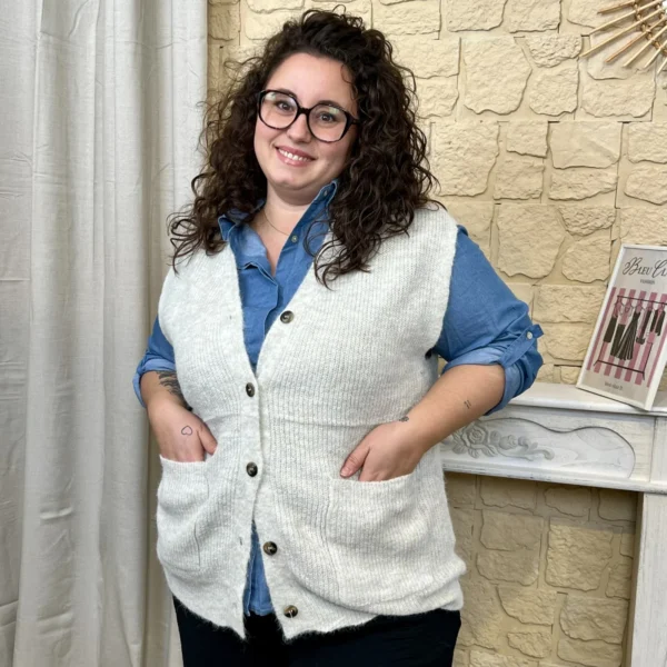 J801-Gilet sans manches (GT) - beige - 48