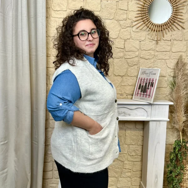 J801-Gilet sans manches (GT) - beige - 48