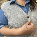 Gilet sans manches femme en maille « Jolies Formes » - gris - 48