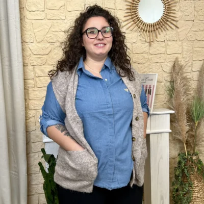 J801-Gilet sans manches (GT) - taupe - 48